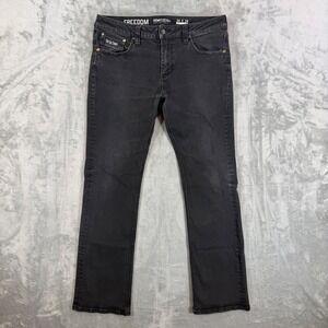 Howitzer Freedom Tactical Jeans Men's 34x34 Black Straight Leg Stretch Denim